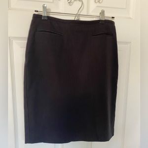 Ann Taylor Black Pinstripe Pencil Skirt